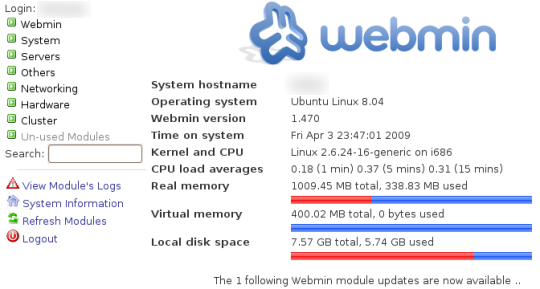 使用Webmin轻松管理Linux系统