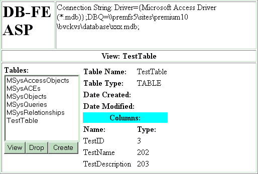 用ASP创建数据库前端