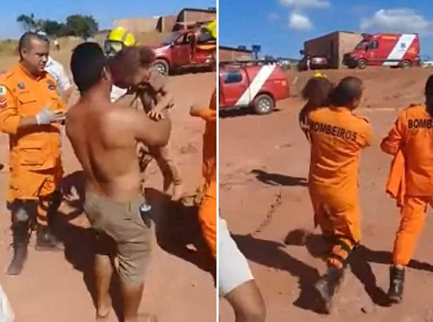 赞！巴西消防员钻进小洞救出2岁被困女童