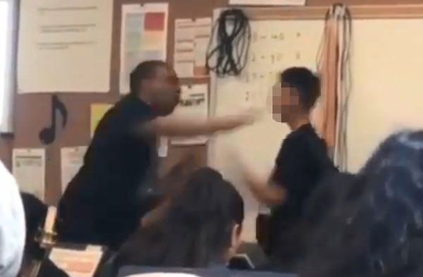 美黑人教师因不堪忍受种族挑衅殴打学生被捕