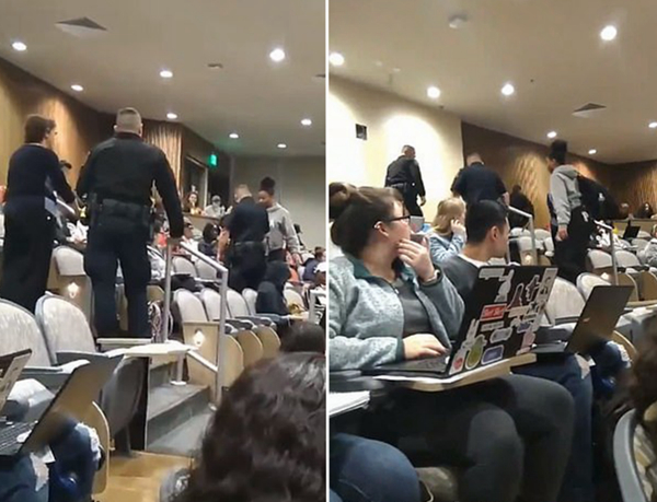 美白人教授不满黑人学生脚踩前座椅子报警引争议