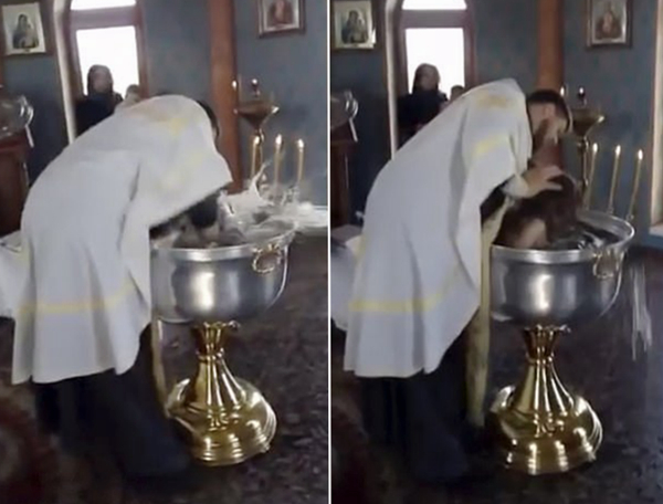 俄牧师水盆中暴力“洗礼”2岁女童引热议