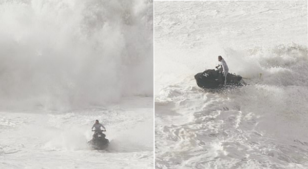 惊心动魄！葡萄牙一冲浪者被巨浪频繁拍打惊险获救