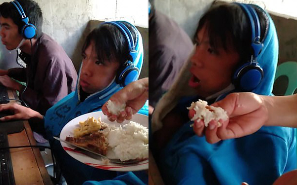 菲律宾13岁男孩沉迷游戏 网吧坐48小时靠妈妈喂饭
