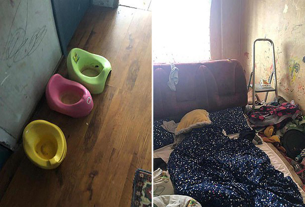俄四名儿童栖身破旧楼房 在垃圾堆里找食物