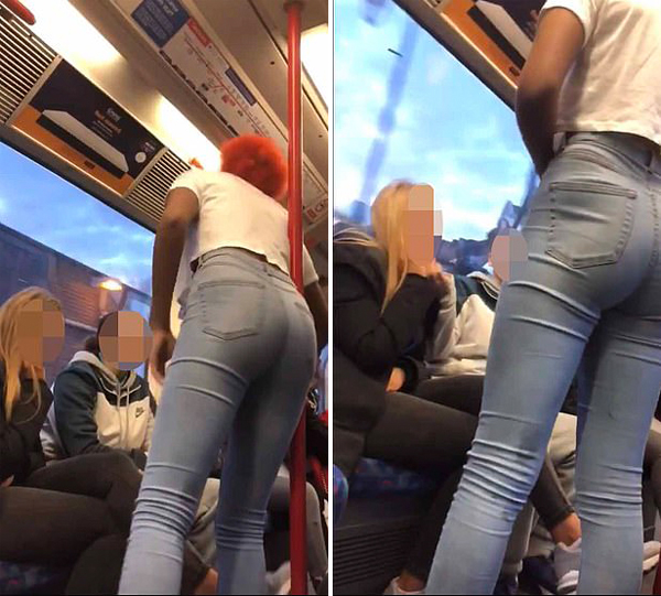 伦敦一年轻女子在地铁上遭少女团伙欺凌殴打