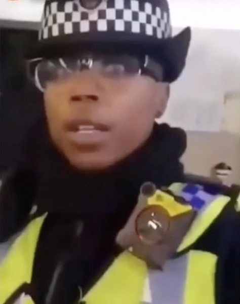 伦敦火车站滋事者挑衅女警 趁其不备顺走警帽