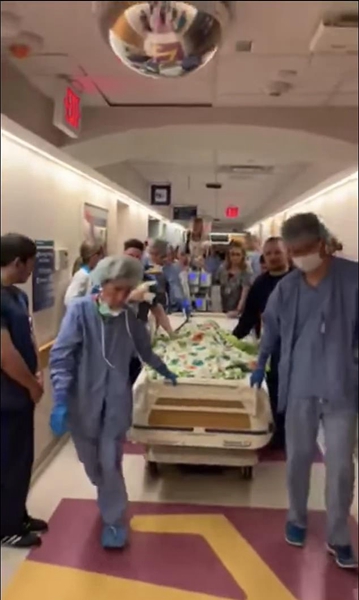 感人！脑死亡女婴捐赠器官获医生护士列队相送