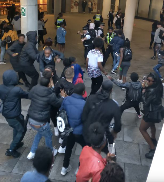 百名青年在伦敦著名购物中心攻击警察引发“骚乱”